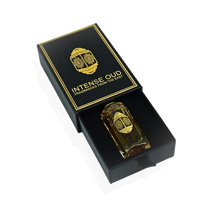 INTENSE OUD Rashid Al Layl Long Lasting Arabian Perfume Oils for Women 12ML (0.40 OZ) Fragrance Oil With Rose, Jasmine, Vetiver & Patchouli Notes - Concentrated Perfume Oil With Black Gift Box