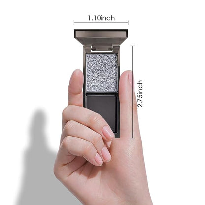 Gray Black Two Color Matte Shimmer Glitter Eyeshadow,Bright Eye Shadow Powder,Professional Long-Lasting Waterproof Makeup Palette,Blendable,Easy-To-Apply and Compact for Travel
