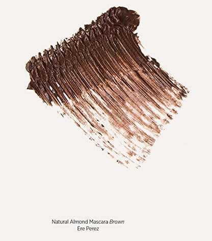 Ere Perez - Natural Almond Oil Mascara | Strengthen, Lengthen, Nourish Lashes | Smudge-Proof, Water Resistant, Low Irritation | Vegan, Cruelty-Free, Clean Beauty (Brown, 0.35 oz | 10 ml)
