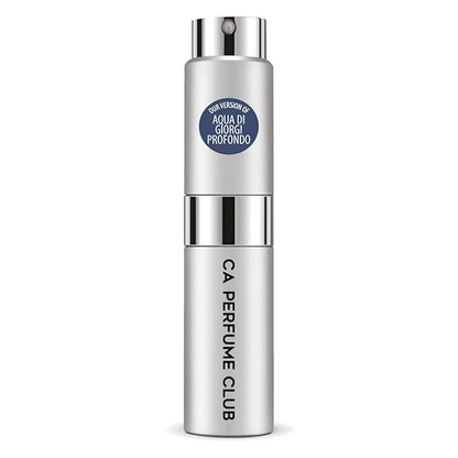 CA Perfume Impression of Aqua Di Giorgi Profondo for Men Aromatic Fougere Scent Long Lasting Cologne for Men Eau De Parfum Travel Size Refillable Atomizer Spray 0.27 Fl Oz 8ml