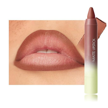 BINGBRUSH 2in1 Matte Lip Liner and Lipstick Combo, Lipstick for Women, Longwear Waterproof Lip Liner Pencil, Matte lipstick Smudge Proof lipstain, Women's Long Lasting Lip Combo (8#Maple Rush)