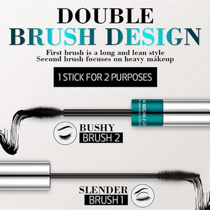 4d silk fiber mascara black volume and length，mascara 5x longer thickening and no clumping，long lash and waterproof