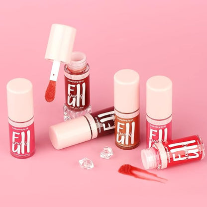 Anglicolor 2PC Lip Oil and Metallic Glitter Pink Lipstick,Natural Lip Plumper,Fruit Flavoured Lip Oil,For Dry Lip's Moisturizing Hydrating,Vegan & Cruelty-free (13 Artemis+15)