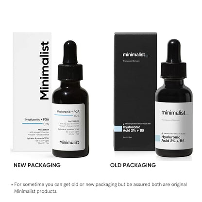 Minimalist 2% Hyaluronic Acid Serum for Face for Intense Hydration, Glow & Lesser Fine Lines | Helps with Skin Dryness & Elasticity | For Women & Men | For all Skin Types | 1 Fl Oz / 30 ml