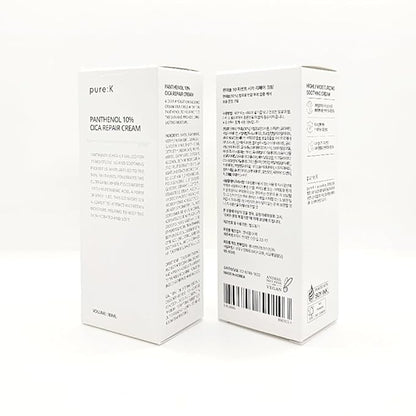 Panthenol 10% Cica Repair Cream, Hydrating Post-Acne Face Moisturizer for Sensitive Skin Barrier Repair, Korean Skincare (2.7 Fl Oz / 80ml)