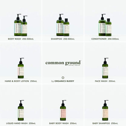 COMMON GROUND Natural Body Wash - Paraben & Cruelty Free, Vegan, Plant-Based, Botanical Freesia Scent & Avocado Oil Extracts - All Skin Types, Men & Women, Sensitive
