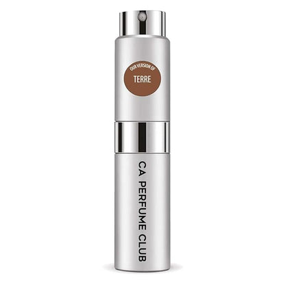CA Perfume Impression of Terre for Men Woody Spicy Scent Long Lasting Cologne for Men Eau De Parfum Travel Size Refillable Atomizer Spray 0.27 Fl Oz 8ml