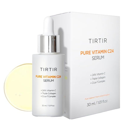 TIRTIR Pure Vitamin C 24% Face Serum – Dark Spot Remover for Sensitive Skin with Collagen Anti Aging Even out Skin Tone Non irritation tested, Wrkinkles, Korean Mild Vita C Facial Serum 1.01 Fl Oz