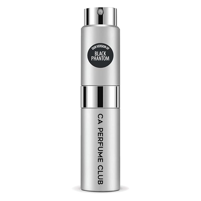 CA Perfume Club Impression of By Kln Black Phantom For Women & Men Replica Version Fragrance Dupes Concentrated Long Lasting Eau de Parfum Spray Refillable Atomizer Bottle 0.27 Fl Oz-X1