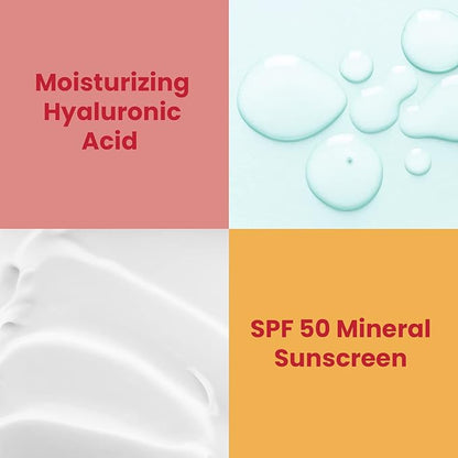 Healthy Skin Lab Protect Tinted Moisturizer & Mineral Sunscreen SPF 50, Anti-Aging, Lightweight Makeup With Broad Spectrum UV Protection + Hyaluronic Acid, Dermatologist-Tested, All Skin Types, 1.8 oz