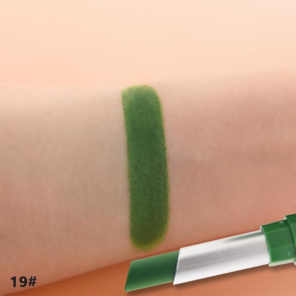Forest Green Matte Creamy Lipstick for Women, Longwear Lip Gloss Face Paint Stick, Lip Stick Stain Long Lasting Waterproof Easy Application Full Coverage Velvet Gloss for Party Halloween Makeup 19