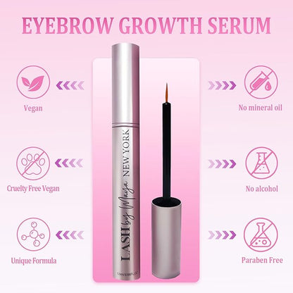 Eyelash Growth Serum with Natural Formula，Lash By Maya Serum Gentle & Vegan，Lash Essence for Eyelash Growth: Achieve Longer, Thicker, and Fuller-Looking Lashes 0.18Fl Oz (5.5ml)