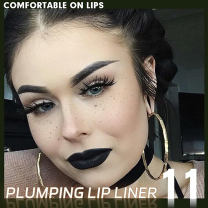 SUAKE Plump Matt Lipstick Lipliner Pencil Pack,Waterproof Crayon with Silicone Smudger for Define Contours & Sculpting Lip, Longwear Moisture Smooth Creamy Formula for Lip Makeup-11 Deep Green