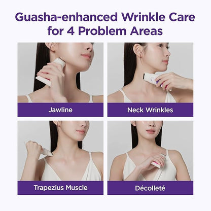 CKD Gua Sha Neck Cream Filltocshot [Refill] - Advanced Anti-Aging Neck Firming Cream with Massage Roller. Visibly Reduces Wrinkles, Lifts & Tightens Sagging Skin, Boosts Elasticity, Korean Skincare.