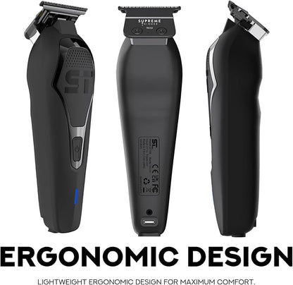 Supreme Trimmer Darkstar 72 Trimmer with Magnetic Vector Motor | 180 Min Run Time, 9000 RPM Barber Hair Trimmer | Low Noise, Professional Beard Trimmer DLC Blades | ST700