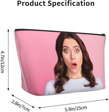 Adaptor Design Travel Toiletry Bag of Your Personalized Pictures Photo Logo Text, Custom Portable Cosmetic Makeup Pouch Case Customized Large Capacity Storage Containers