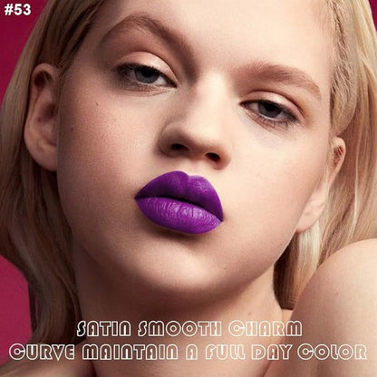 evpct 2Pcs Lavender Purple Matte Liquid Lipstick Lip Gloss Stain and Retractable Lip Liner Makeup Set for Women Long Lasting Waterproof 24 Hours Lipstick labial mate larga duracion 24 53#