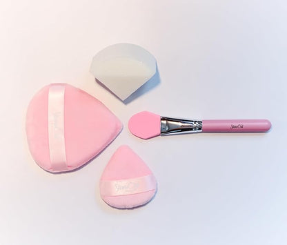 StansOut Ultimate Complexion Bundle: Liquid Foundation Brush, Makeup Brushes for Liquid, Cream, Stick Foundation - Flat, Round, Blender Brushes - 101 Contoured, 108 Straight - Long-Lasting