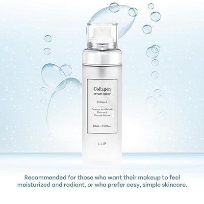 LIZK Collagen Serum Spray for Face 100ml (3.38 fl.oz) Glass Skin,easy to use, sparying at first step in skincare,body care, moisture mist, korea cosmetics