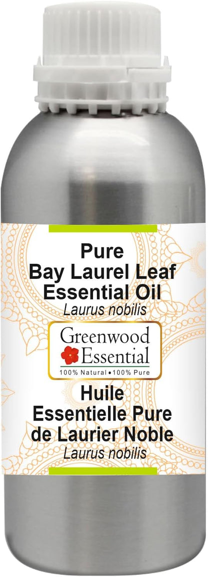 Greenwood Essential Pure Bay Laurel Leaf Essential Oil (Laurus nobilis) Steam Distilled 300ml (10.1 oz)