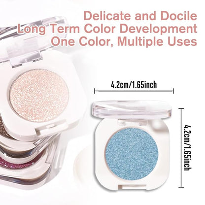 Single Matte Eye Shadow Palette Makeup, Sky Blue Eyeshadow for Women Halloween Birthday Party Wear, Monochrome Eye Shadow Makeup, Pigmented Waterproof Sombras Para Ojos, 32
