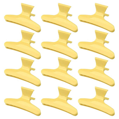 Ondder 12 Pack Butterfly Hair Clamps Clips Hair Claw Clips Salon Pro Section Clip for Styling Sectioning Cutting Coloring Hair Clips Hairdressing Salon Tool Hair Accessories for Women Girls