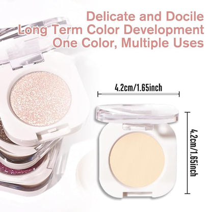 Single Matte Eye Shadow Palette Makeup, Smoky Beige Matte Eyeshadow for Women, Monochrome Eye Shadow Makeup, Pigmented Waterproof Sombras Para Ojos, Vegan, Talc, Paraben & Cruelty Free, 17