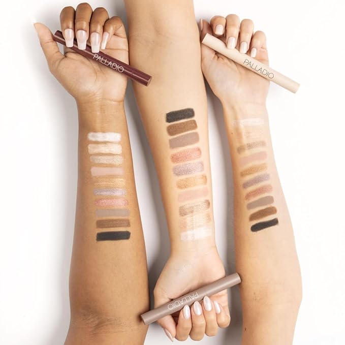 Palladio Waterproof Eyeshadow Stick with Blending Sponge, Long Lasting & Effortless Application, Smudge Free & Crease Proof Formula, Matte & Shimmer Shades, Buildable Eye Shadow (Taupe Shimmer)