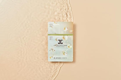 JAYJUN Collagen Skin Fit Mask (10 Sheets) – 2-Step All in one Hydration & Firming Ritual with Hyaluronic Acid & Marine Collagen 0.84 fl. oz.