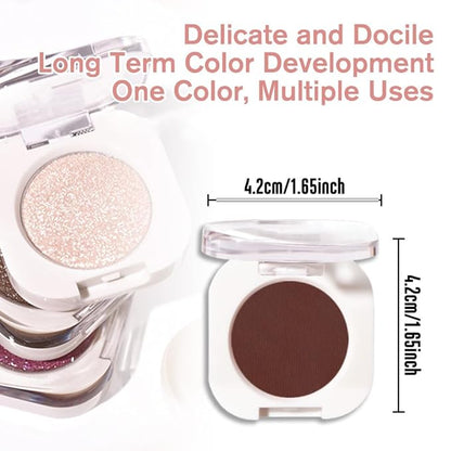 Single Matte Eye Shadow Palette Makeup, Coffee Matte Eyeshadow For Mature Women, Monochrome Eye Shadow Makeup, Pigmented Waterproof Sombras Para Ojos, Vegan, Talc, Paraben & Cruelty Free, 27