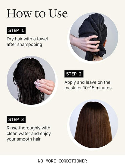 Collagen Hair Treatment Deep Repair Conditioning Argan Oil Collagen Hair Mask Essence for Dry Damaged Hair All Hair Types 16.90 oz 500ml