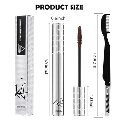 2Pack Brown Mascara for Women, Prime Waterproof Volume and Length for Hypoallergenic Máscara with Long Lasting, Hypoallergenic, Lightweight for Sensitive Eyes-02