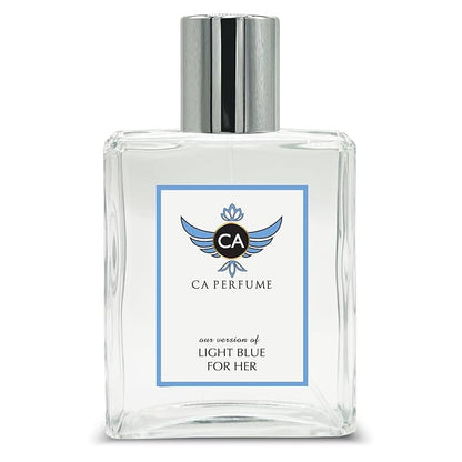 CA Perfume Impression ofLight Blue For Her For Women Replica Fragrance Dupes Eau de Parfum Spray Bottle 3.4 Fl Oz/100ml-X1