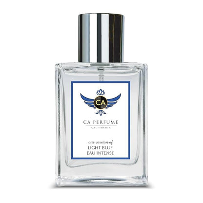 CA Perfume Impression of Light Blue Eau Intense For Men Fragrance Eau de Parfum Spray Bottle 1.7 Fl Oz/50ml-X1