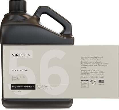 VINEVIDA [Gallon (128 Fl Oz)] Ocean Rain Fragrance Oil for Cold Air Diffusers, Essential Oils for Diffuser Oil Refill & Air Freshener Room Spray