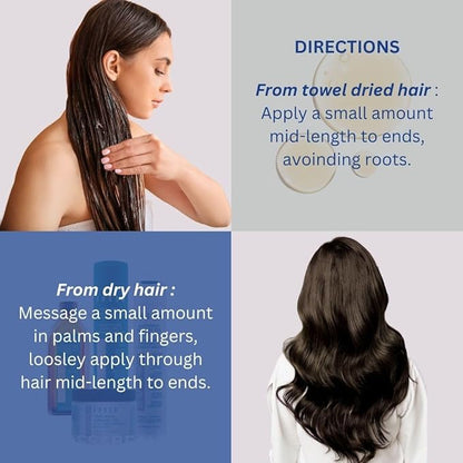 Fossa Beauty Frizz Relief | Lightweight Hair Oil for Frizzy Hair | Paraben & Sulfate Free | Provides Nourishment, Shine, Heat Protection & Increases Elasticity for All Hair Types | 100ml, 3.4 fl. oz.