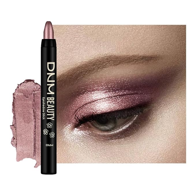 Magnetic Mauve Shimmer Cream Eye Shadow Stick Makeup for Women, Shimmer Eyeliner Pencil Eyeshadow Brightener Stick for Eyes, Waterproof Eyeshadow Applicator Blendable sombras para ojos 72#