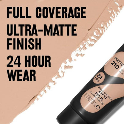 Revlon Liquid Foundation, ColorStay Face Makeup for Normal and Dry Skin, Longwear Full Coverage with Matte Finish, Oil Free, Sand Beige, 1.0 Fl Oz