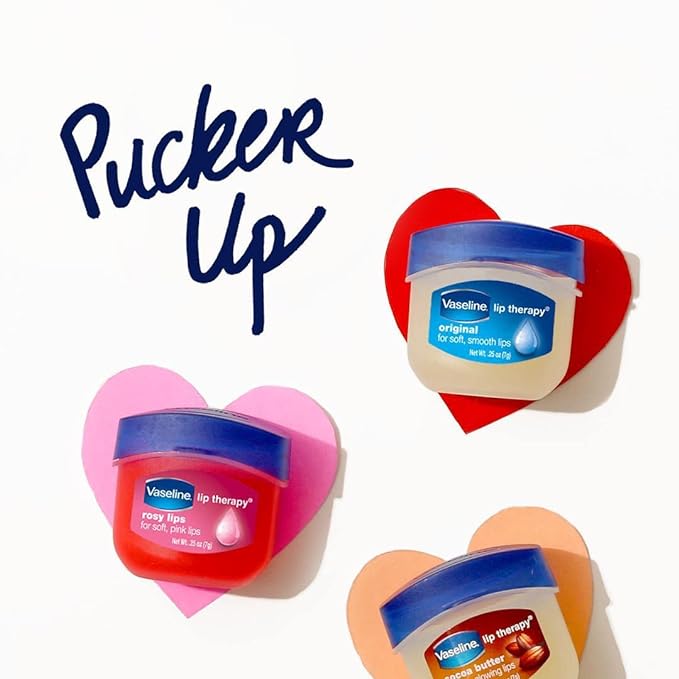 Vaseline Lip Therapy Original Mini Counter Display 2-Packs (6 Jars) – Bulk Lip Balm, Moisturizer for Soft, Smooth & Glossy Lips, 0.25 Oz Ea
