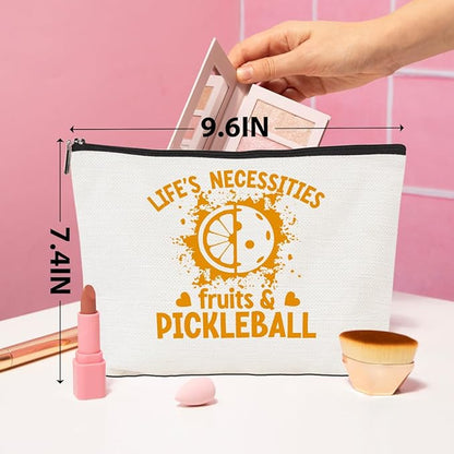 Pickleball Gifts Makeup Bag Pickleball Accessories Cosmetic Bag Pickleball Zipper Pouch Pickleball Lover Gifts for Girls Women Her Pickleball Fans Player Coach Girlfriend Christmas Birthday Gifts