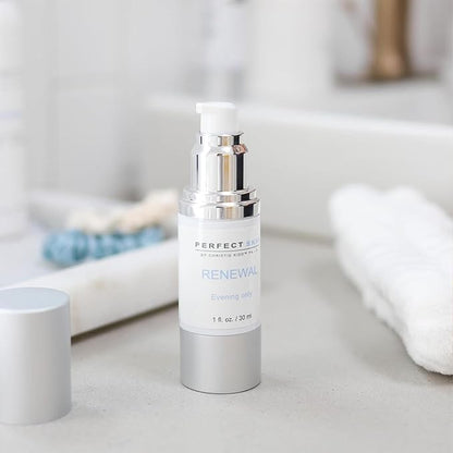 PERFECT SKIN BY CHRISTIE KIDD, PA-C | Renewal Serum–Evening Only Exfoliating Serum w/Glycolic, Lactic Acid, Retinoid & Niacinamide – Brightens, Smooths, Reduces Fine Lines–Anti-Aging Skincare 1oz/30ml
