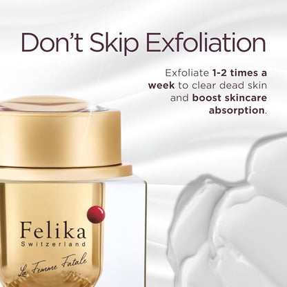 Felika Anti-Aging Essence - Luxury Swiss Serum with Vitamin C, Niacinamide, and Apple Stem Cells for Wrinkle Reduction and Skin Firmness - 50ml, 1.69 Fl Oz