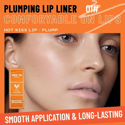Matte Lip Liner Pencil for Shaping Lips, Retractable Creamy Brown Crayon LipLiner Pencil, Long Lasting Waterproof Lipstick Lip Liner Makeup, Vegan Beauty 01#