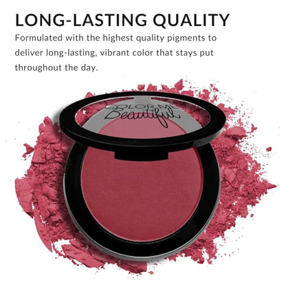 Color Pro Blush by Color Me Beautiful, Pressed Powder Blush with Buildable Coverage, Complexion Enhancing Makeup