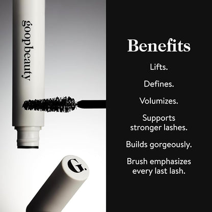 goop Beauty Featherlash Lifting Mascara | Volumizing & Lengthening Eyelash Serum with Nourishing, Clean Ingredients | 0.15 fl oz