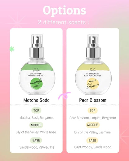 Foellie Daily Moment Hair Perfume Mist 100ml/3.38 fl.oz. (Matcha Soda Scent)