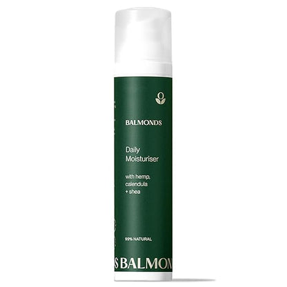 Balmonds - Daily Moisturizing Cream - 3.5oz. (100ml) - 99% Natural Moisturizer - Face & Body - Fragrance Free - Vegan/Cruelty Free - All Skin Types