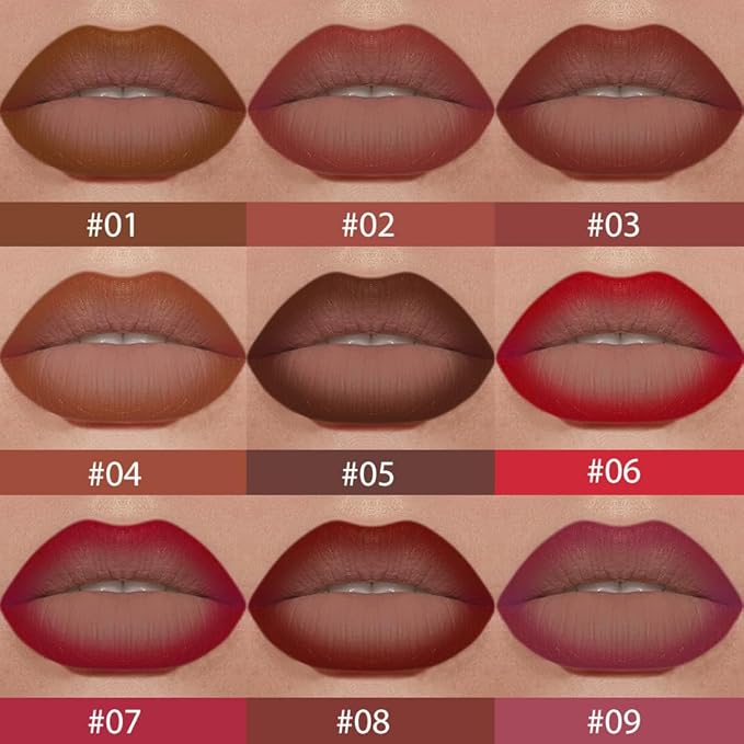 3Pcs Gradient Matte Lipstick Crayon Lip Liner pencil, Flawless Contour Gradual Ombre Effect lip Pencil, for Women Long Lasting Waterproof Smudge Proof Lipstick Pencil 02#+03#+08#