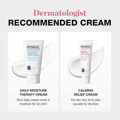 Physiogel Redness Reducing Cream – Ceramide Moisturizer for Dry, Sensitive & Redness-Prone Skin, Repairs Skin Barrier, Dermatologist-Tested, Fragrance-Free, Korean Skincare, 3.4 fl oz