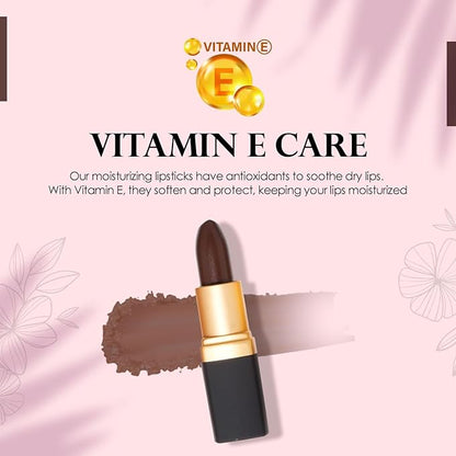 Vera Moore Cosmetics Soft Creme Lipstick - with Maximum Hydration & Moisture, Long Lasting Light Weight Opaque Color & Staying Power - Won't Feather or Fade - Fragrance & Paraben Free (Chocolate)